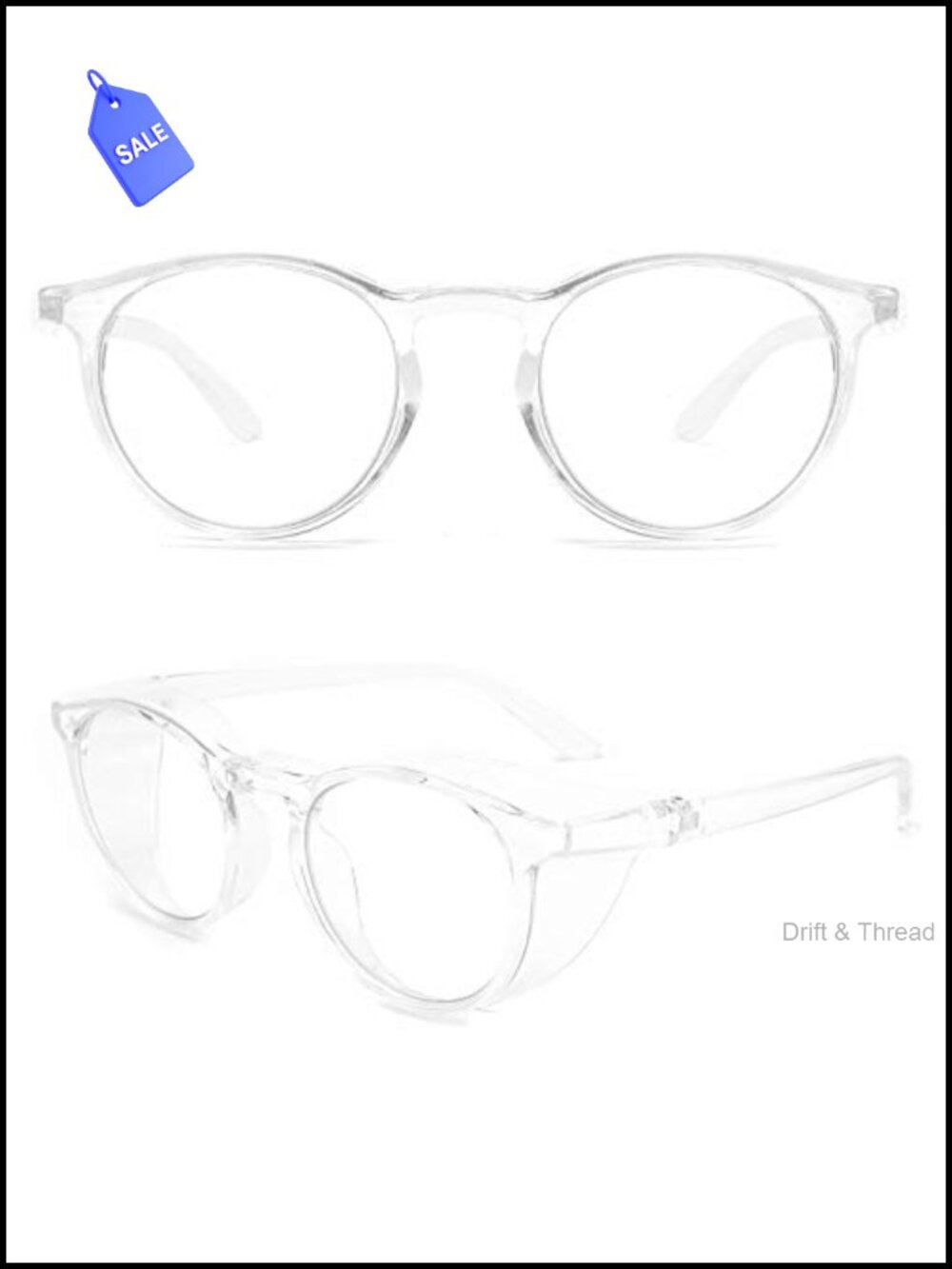 Safety Glasses Anti-Fog Protective Eyewear Blue Light Blocking UV Protection
